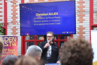 Christian ALLEX, directeur général, co-fondateur et co-associé de Golden Coast. Crédit : Océane LAVOUSTET/Région Bourgogne-Franche-Comté