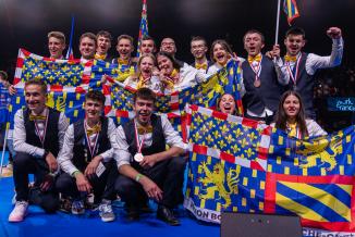 Nos médaillés, nos champions ! Photo : Xavier Ducordeaux