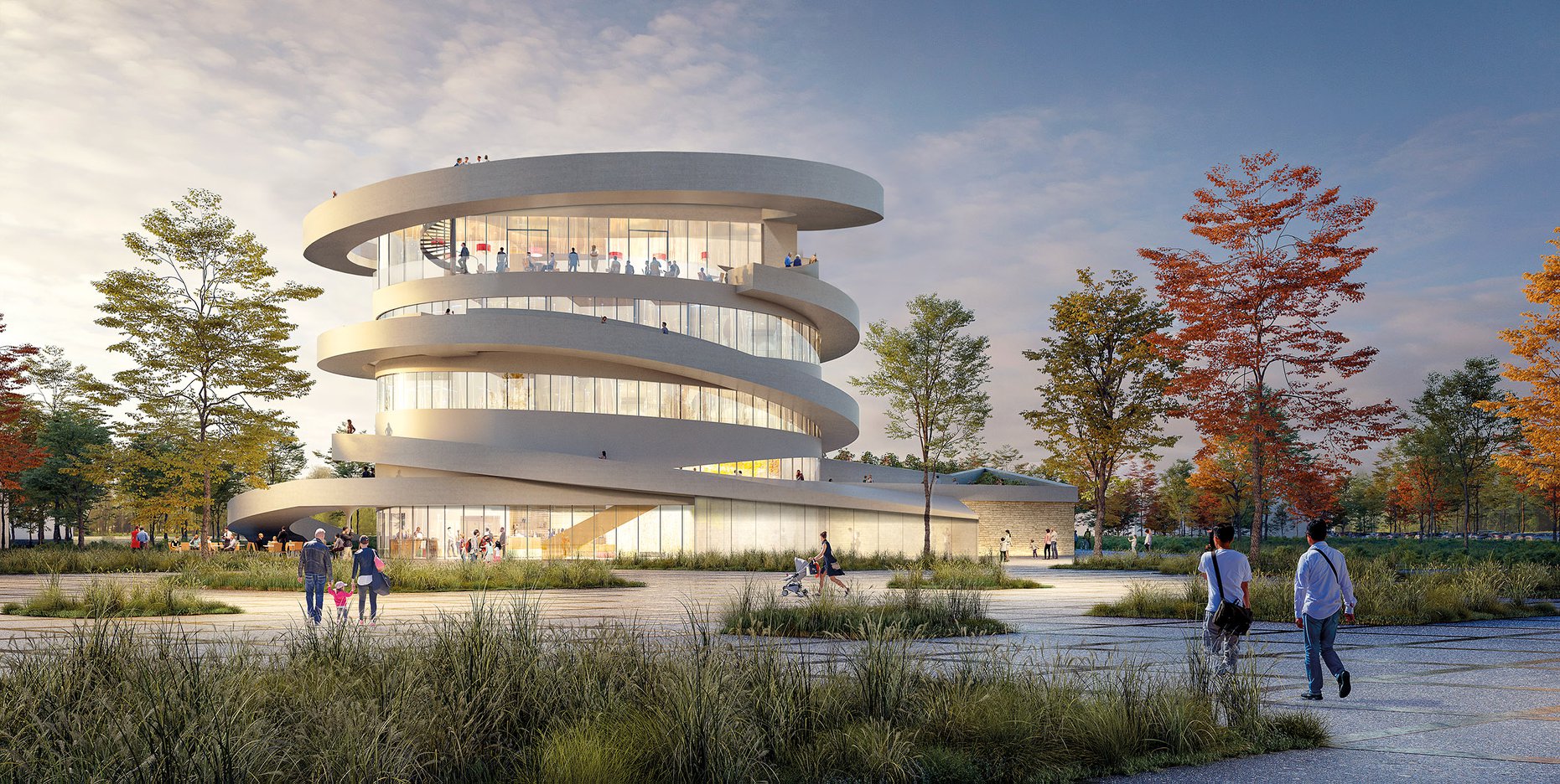La forme du futur bâtiment est inspirée de la vrille de la vigne - Photo Région Bourgogne-Franche-Comté