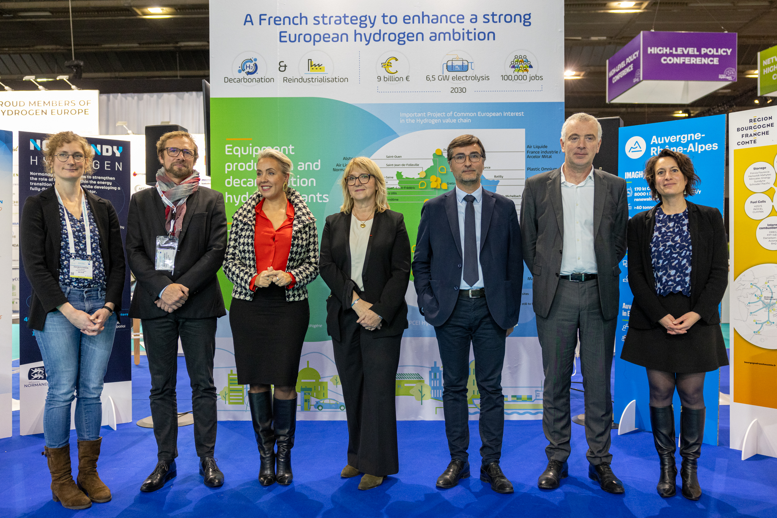 La Bourgogne-Franche-Comté, aux côtés de France Hydrogène et des trois autres régions partenaires de la « European Hydrogen Week ». Photo : Xavier Ducordeaux.