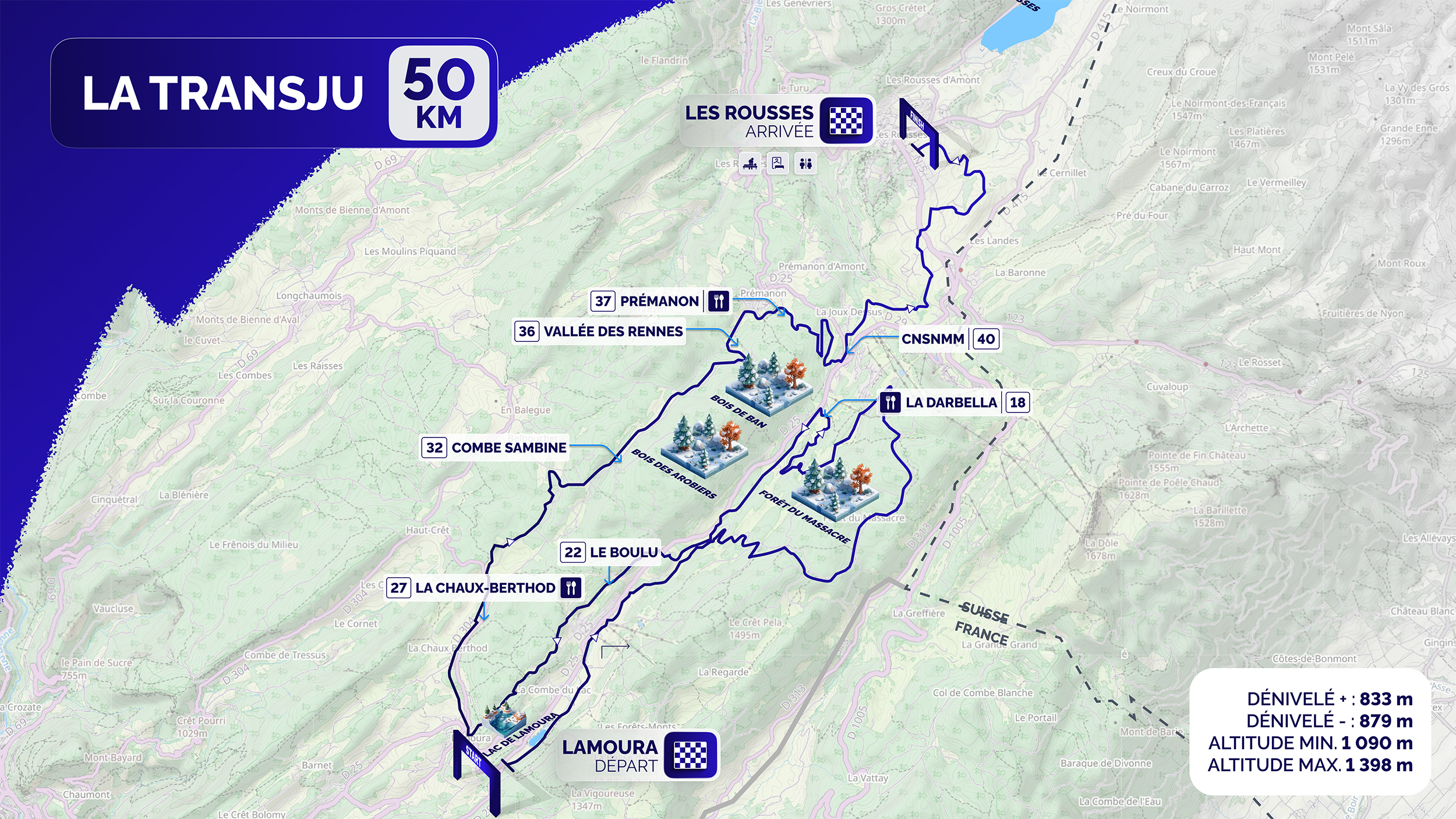Parcours de la Transjurassienne  2026 - DR