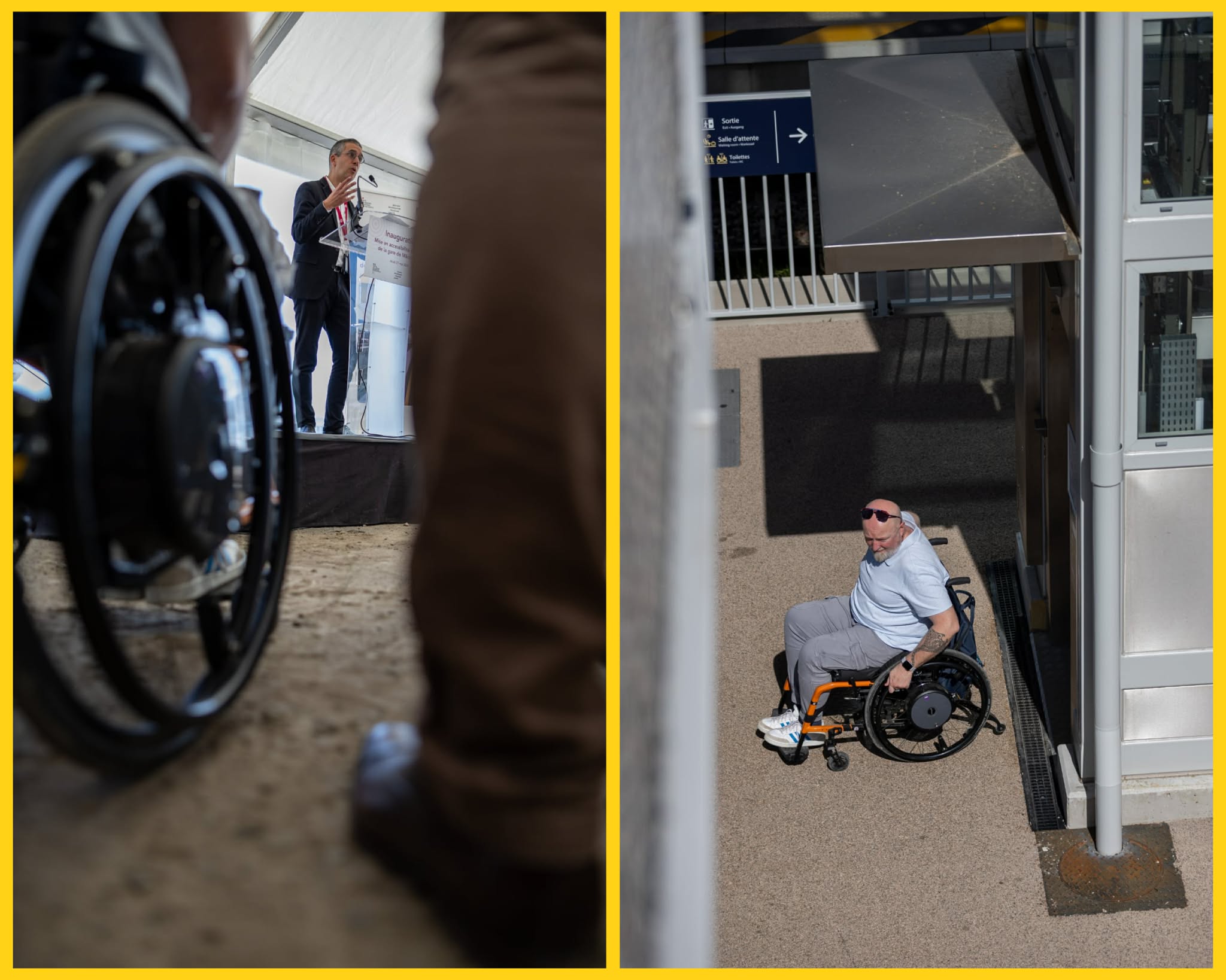 Une gare 100 % accessible, c’est la liberté pour tous de se déplacer facilement, sans contrainte. Photos : Baptiste Paquot