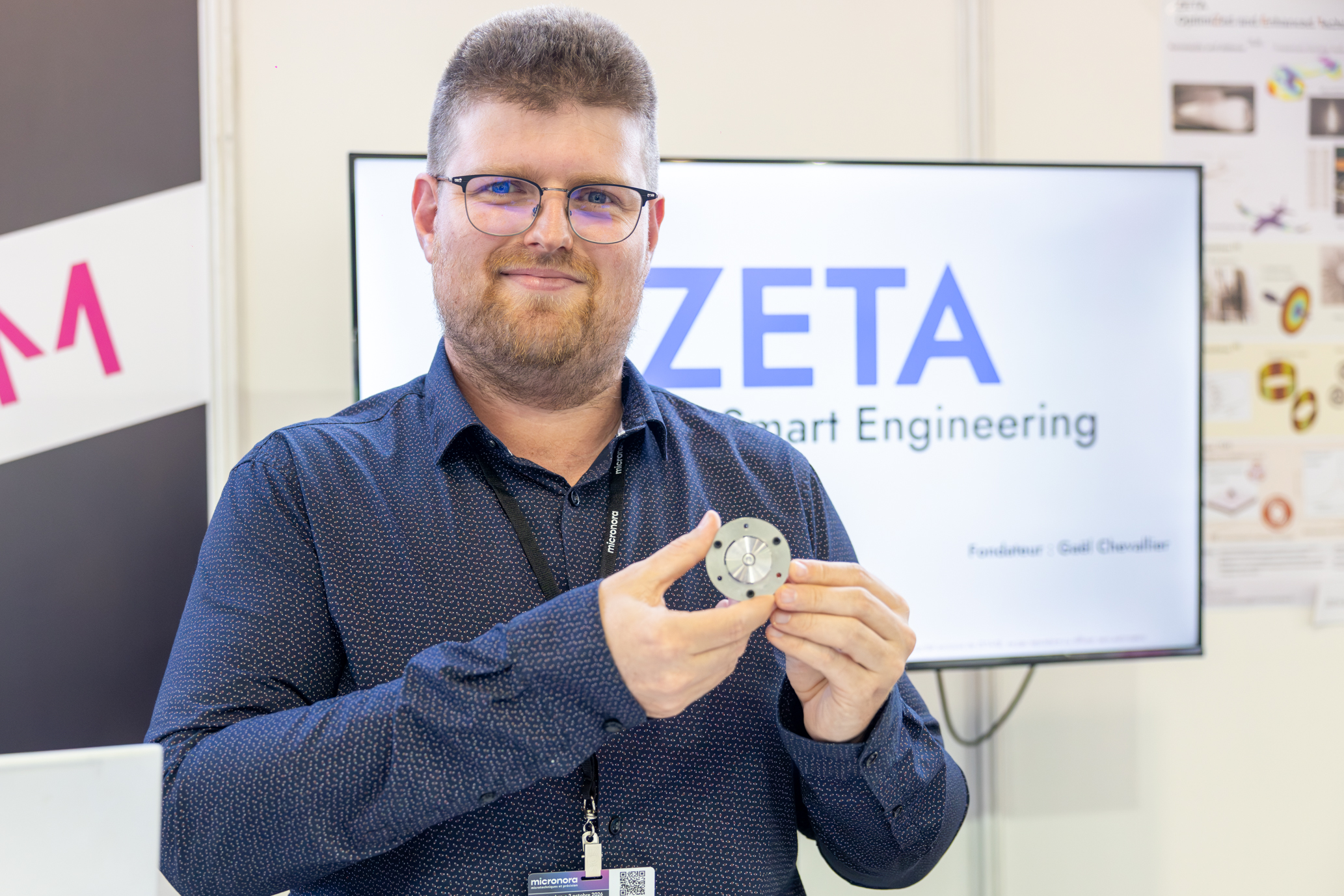 Kevin Jaboviste, fondateur de ZETA-SE, développe des dispositifs capables d’absorber les vibrations. Photo : Xavier Ducordeaux