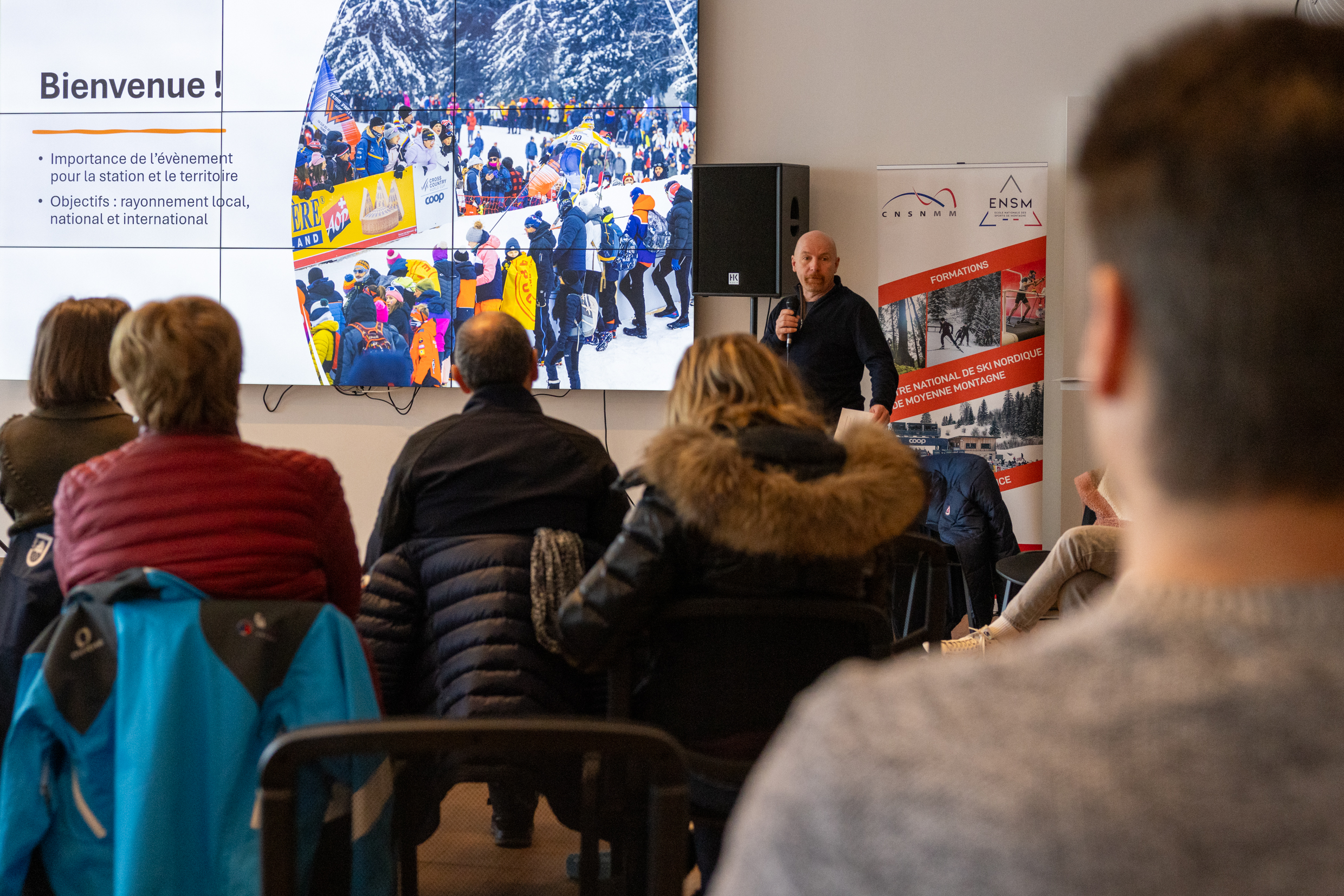 Sylvain Guillaume, Président du Comité d’Organisation de la coupe du monde de ski. Photo : Xavier Ducordeaux