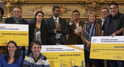 Remise de prix du Concours régional de l’ESS 2018 - Crédit photo Région Bourgogne-Franche-Comté/David Cesbron