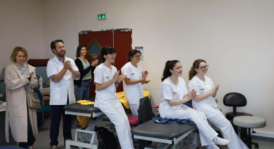 Visite du président de la Région Jérôme Durain à l’Institut de formation en masso kinésithérapie (IFMK) de Dijon - Photo Océane Lavoustet