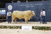 La Région Bourgogne-Franche-Comté est partenaire de l’événement. Pour cette occasion, Christian Morel, vice-président en charge de l’Agriculture avait fait le déplacement pour soutenir le Gaec Touillon Moiron, installé dans la Nièvre, et sa vache Sirène lors du concours des vaches nées du 01/08/2010 au 31/07/2021 – Photo Océane Lavoustet