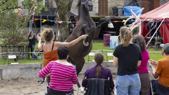 Lucie et les chevaux d'Eternoz. Photo : David CESBRON