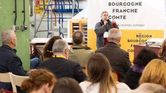 Remise de labels « Écolycée » au lycée professionnel Le Corbusier de Lons-le-Saunier, mardi 18 novembre 2025 - Photo Xavier DUCORDEAUX