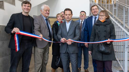 Inauguration du service commun de restauration des lycées Belin et Munier de Vesoul, mardi 16 décembre 2025. Photo : Xavier DUCORDEAUX