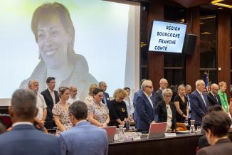 L’assemblée plénière du 15 juillet 2024 a rendu hommage à Nathalie Leblanc. Photo : Xavier Ducordeaux.