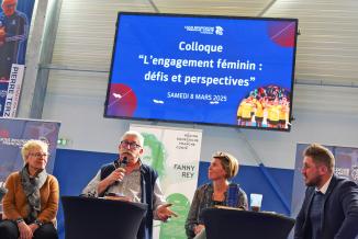 Marie-Albert Duffaut (président de la Ligue), Caroline Dabonnot (Vice-Présidente de la ligue), Matthieu Ginebert (conseiller régional en charge du sport) - Photo Gregory Lorenzini