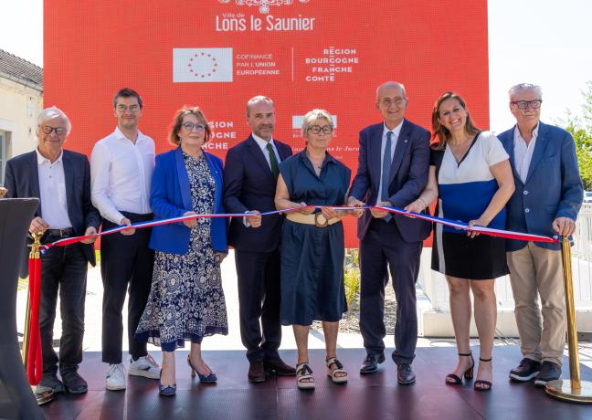 Le pôle d’échange multimodal de la gare de Lons-le-Saunier, inauguré mercredi 18 juin 2025. Photo : Xavier DUCORDEAUX Le pôle d’échange multimodal de la gare de Lons-le-Saunier, inauguré mercredi 18 juin 2025. Photo : Xavier DUCORDEAUX