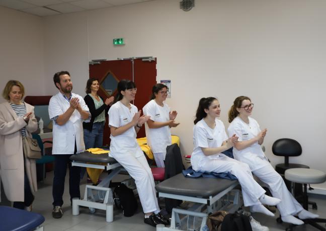 Visite du président de la Région Jérôme Durain à l’Institut de formation en masso kinésithérapie (IFMK) de Dijon - Photo Océane Lavoustet