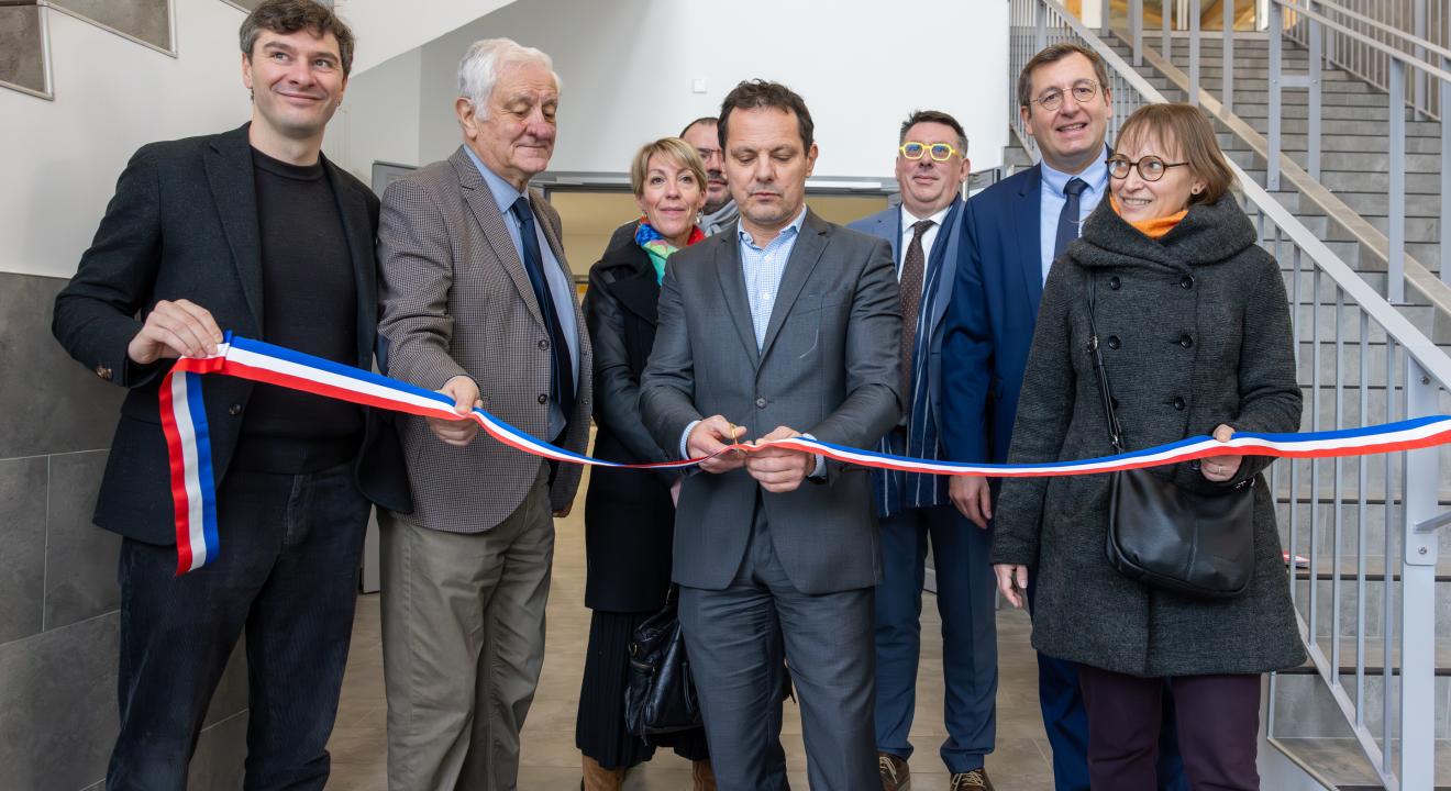 Inauguration du service commun de restauration des lycées Belin et Munier de Vesoul, mardi 16 décembre 2025. Photo : Xavier DUCORDEAUX